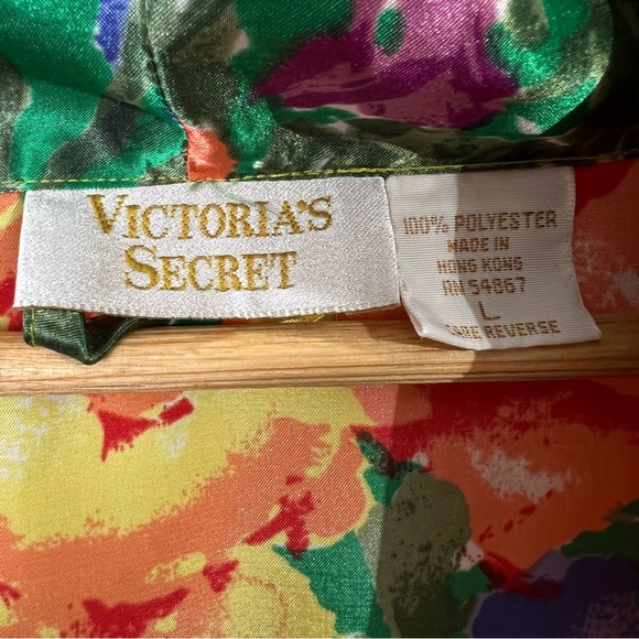 Vintage Victoria's Secret Women's Large Floral Kimono Gown Robe w/ Matching Belt - Picture 6 of 7
